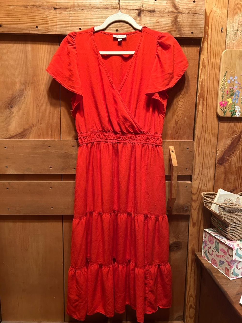 Knox Rose Wrap-Style Tiered Maxi Dress